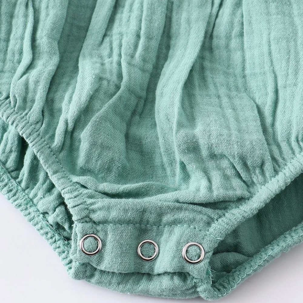 Basic Linen Baby Romper - Picture 2 of 5